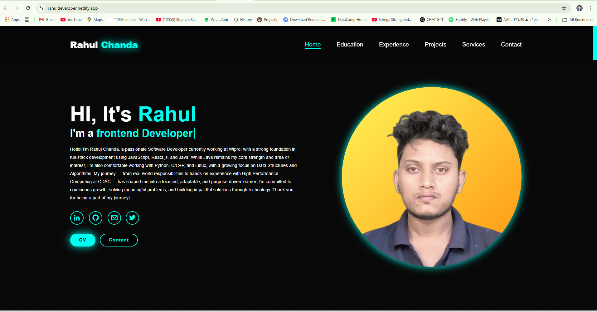 Portfolio Website Screenshot